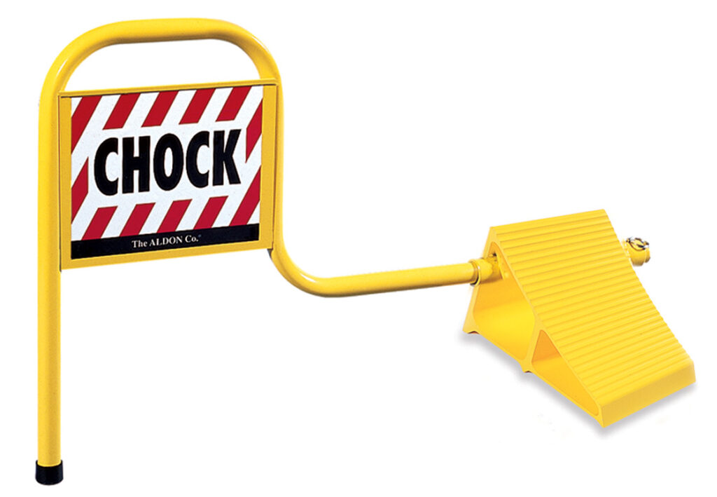 Aldon semi tractor trailer wheel chocks