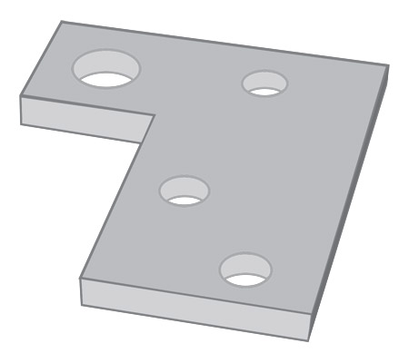 Shim for Hinged Derail with Pop-Up Sign Holder, 1/4″ Thick