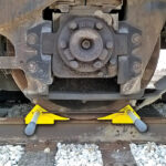 Spark-Proof Urethane Heavy-Duty Double Wheel Chock (Exposed Rail)
