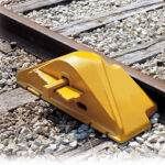 Item #: 4018-04-O "Burlington" Style Freight Car Rerailer (Outside)