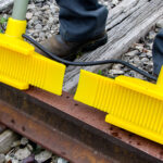 Item #: 4011-40 SPARK-PROOF Urethane Heavy-Duty Double Wheel Chock (exposed rail)