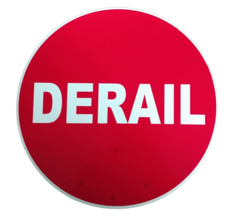 Replacement Derail Sign (Red)