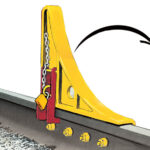 Aldon railroad hinged car stop bumper