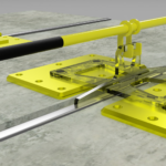Flush Rail Car Stop Carrying Pole