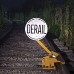 Aldon railroad reflective large derail sign