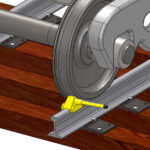 Item #: 4011-42 Urethane Single Chock Exposed Rail (graphic)