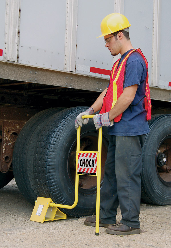 Aldon semi tractor trailer wheel chocks