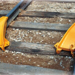 Item #: 4018-01-R and Item #: 4018-01-L Straddle-Type rail size: 90-140 lbs. RIGHT Weight 180 lbs. Freight Car Rerailers rail size: 90-140 lbs. LEFT Weight 180 lbs.