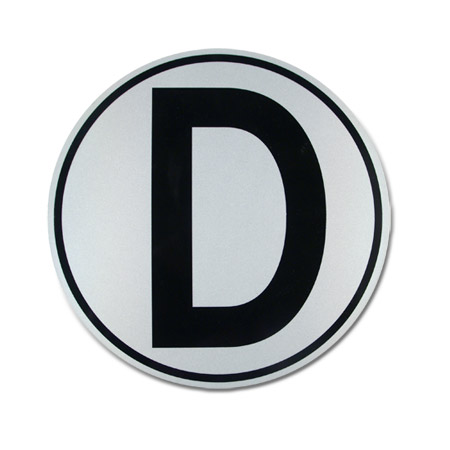 Item #: 4115-155 "D" derail sign 16" dia. Single face