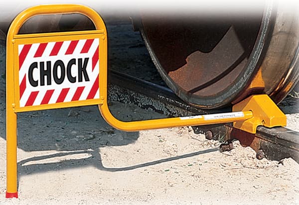 "A" Single Chock With Flag (Exposed Rail)