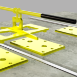 Flush Rail Car Stop Carrying Pole