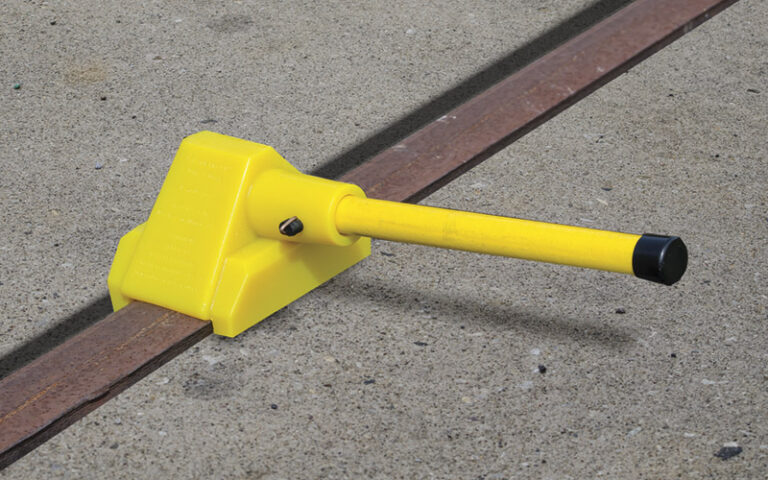 Spark-Proof Urethane Heavy-Duty Single Wheel Chock (Flush Rail)